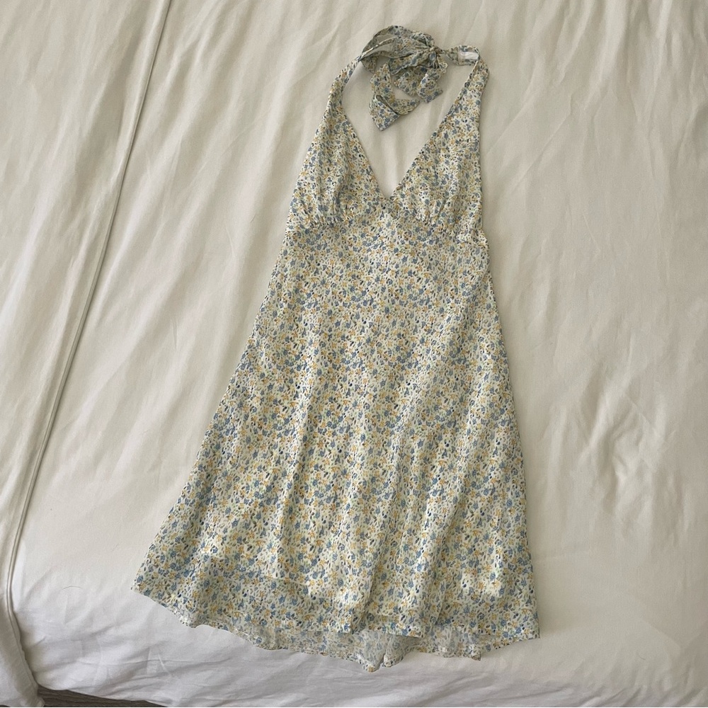 Princess Polly Ladlin Floral Halter Mini Dress